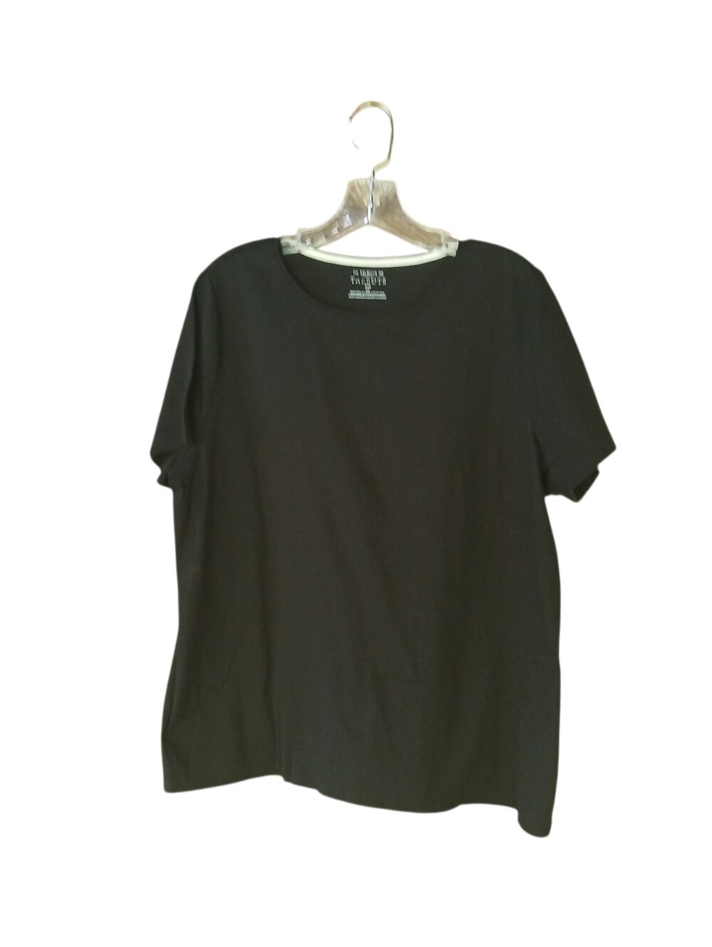 Talbots Black Crew Neck Short Sleeved Pima Cotton Tee Shirt Size 2X